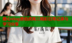 糖心vlog唐伯虎高三精彩日常记录与学习分享