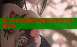 糖心vlog直播精彩瞬间分享与生活点滴记录
